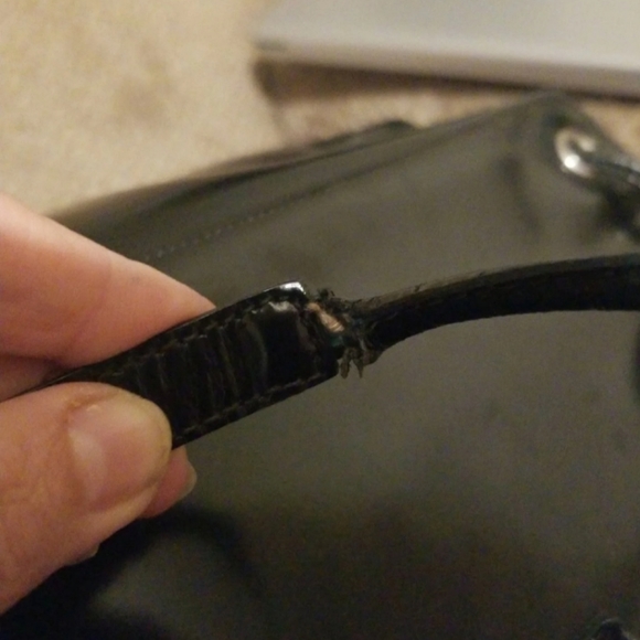 Salvatore Ferragamo Black Patent Leather Backpack - Picture 8 of 8